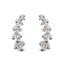 10K White Gold 1/10 Cttw Diamond Journey Style Climber Stud Earrings (H-I Color, I1-I2 Clarity)-4