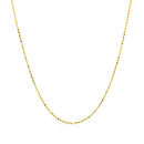 14k Yellow Gold Diamond Cut Bead Chain 1.0mm-2