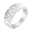 14K White Gold Princess and Baguette-cut Diamond Ring (1.0 Cttw, H-I Color, VS2-SI1 Clarity) - Size 6-2