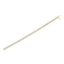10K Yellow Gold 4.0 Cttw Alternating Baguette & Round Cut Diamond Bezel- & Prong-Set 7" Tennis Bracelet (G-H Color, SI1-SI2 Clarity)-5