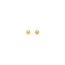 14k Yellow Gold Polished Round Stud Earrings-1