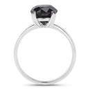 3.00 Carat Genuine Black Diamond 14K White Gold Ring-2