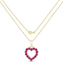 0.43 Carat Genuine Ruby 10K Yellow Gold  Pendant-2