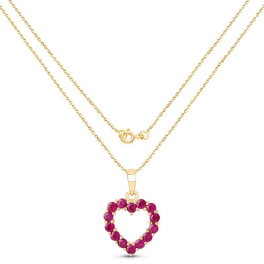 0.43 Carat Genuine Ruby 10K Yellow Gold  Pendant - 0