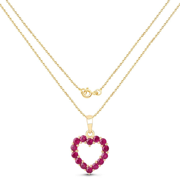 0.43 Carat Genuine Ruby 10K Yellow Gold  Pendant