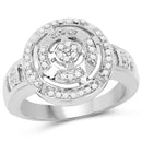 14K Yellow Gold Plated 0.21 Carat Genuine White Diamond .925 Sterling Silver Ring-1