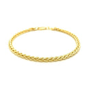 3.3mm 14k Yellow Gold Light Weight Wheat Bracelet-2
