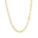 3.5mm 14k Yellow Gold Pendant Chain with Textured Links-3