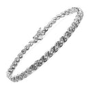 0.27 Carat Genuine White Diamond .925 Sterling Silver Bracelet-1