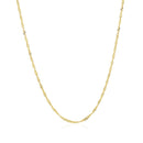 14k Yellow Gold Singapore Style Adjustable Chain (1.40 mm)-2