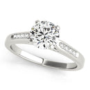 14k White Gold Single Row Diamond Engagement Ring (1 cttw)-1