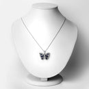 1.67 Carat Genuine Blue Sapphire and White Zircon .925 Sterling Silver Pendant-2