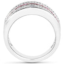 3.36 Carat Genuine Multi Stones .925 Sterling Silver Ring-2