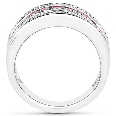 3.36 Carat Genuine Multi Stones .925 Sterling Silver Ring - 0