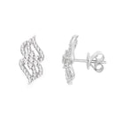 0.68 Carat Genuine White Diamond 14K White Gold Earrings (G-H Color, SI1-SI2 Clarity)-2
