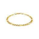 4.6mm 14k Yellow Gold Lite Figaro Bracelet-2