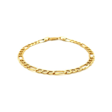 4.6mm 14k Yellow Gold Lite Figaro Bracelet - 0