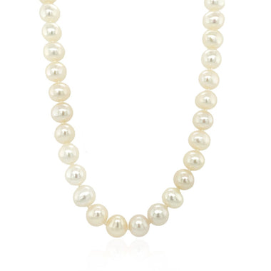 14k Yellow Gold Necklace with White Freshwater Cultured Pearls (6.0mm to 6.5mm) - 0