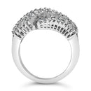 14K White Gold Diamond Cocktail Ring Band (1 3/4 Cttw, H-I Color, SI2-I1 Clarity) - Size 6-1/2-5