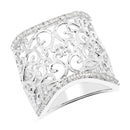 0.25 Carat Genuine White Diamond .925 Sterling Silver Ring-1