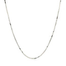 10k White Gold Adjustable Box Chain 0.85mm-2