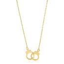 14k Yellow Gold High Polish Handcuff Necklace-3