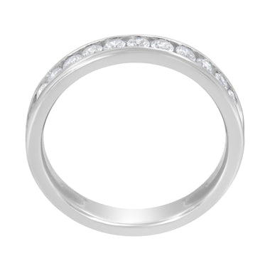 14K White Gold 1/2 cttw Diamond Band Ring (I-J Color, I2-I3 Clarity) - Size 7 - 0