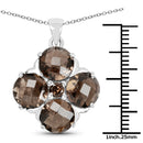 7.03 Carat Genuine Smoky Quartz .925 Sterling Silver Pendant-3