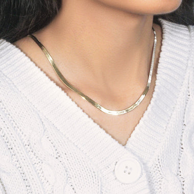 Imperial Herringbone Chain in 10k Yellow Gold (3.80 mm) - 0