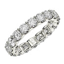 Round Cut Lab Grown Diamond Eternity Ring in 14k White Gold (2 cttw FG/VS2)-1