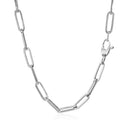 14k White Gold Bold Paperclip Chain (4.2 mm)-3