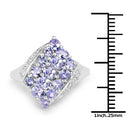 1.85 Carat Genuine Tanzanite .925 Sterling Silver Ring-3