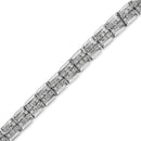 .925 Sterling Silver 2.0 Cttw Diamond 7" Round Miracle Plate Link Bracelet (I-J Color, I2-I3 Clarity)-3