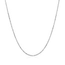 14k White Gold Diamond Cut Bead Chain 1.0mm-2