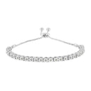 10K Yellow Gold over .925 Sterling Silver 1/4 Cttw Miracle-Set Diamond 4â€-10â€ Adjustable Bolo Tennis Bracelet (I-J Color, I3 Clarity)-3