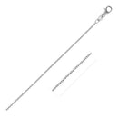 14k White Gold Round Cable Link Chain 1.5mm-1