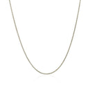 14k White Gold Diamond Cut Round Wheat Chain 1.0mm-2