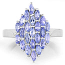 1.84 Carat Genuine Tanzanite .925 Sterling Silver Ring-3