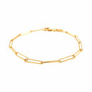 14k Yellow Gold Wire Paperclip Bracelet (2.7mm)-2