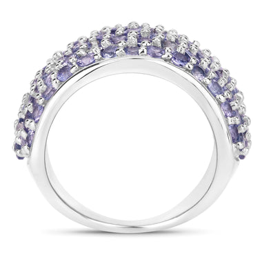 4.22 Carat Genuine Tanzanite .925 Sterling Silver Ring - 0
