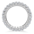 14k White Gold Common Prong Round Diamond Eternity Ring-3