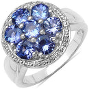 1.61 Carat Genuine Tanzanite .925 Sterling Silver Ring-1