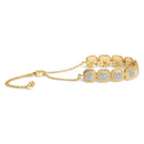 14k Yellow Gold Plated .925 Sterling 5/8 Cttw Diamond Composite Cushion Frame 4â€-10â€ Adjustable Bolo Bracelet (G-H Color, I1-I2 Clarity)-5