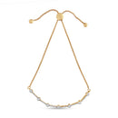 14K Gold Plated Sterling Silver 1/3 Cttw Diamond Slider Link Bolo Bracelet-2