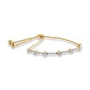 14K Gold Plated Sterling Silver 1/3 Cttw Diamond Slider Link Bolo Bracelet-1
