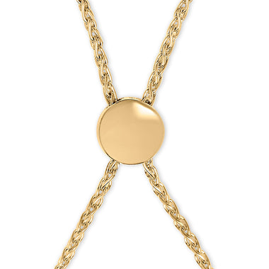 14K Yellow Gold Plated .925 Sterling Silver 1/10 Cttw Diamond Infinity Loop Adjustable Bolo Tennis Bracelet - 0