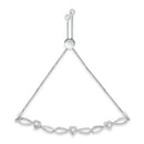 .925 Sterling Silver Diamond Accent Heart and Infinity 4â€-10â€ Adjustable Bolo Bracelet (I-J Color, I3 Clarity)-5