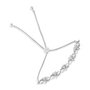 .925 Sterling Silver Miracle Set Diamond Accented Infinity Hearts 6â€-9â€ Adjustable Bolo Bracelet (H-I Color, I2-I3 Clarity)-5