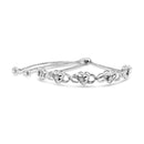 .925 Sterling Silver Miracle Set Diamond Accented Infinity Hearts 6â€-9â€ Adjustable Bolo Bracelet (H-I Color, I2-I3 Clarity)-6