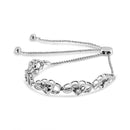 .925 Sterling Silver Miracle Set Diamond Accented Infinity Hearts 6â€-9â€ Adjustable Bolo Bracelet (H-I Color, I2-I3 Clarity)-8
